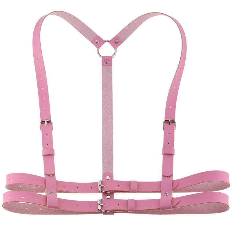 Ceinture corset à sangle punk Ceinture à chaîne en cuir pour femme