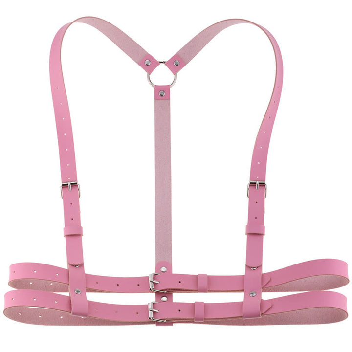Ceinture corset à sangle punk Ceinture à chaîne en cuir pour femme