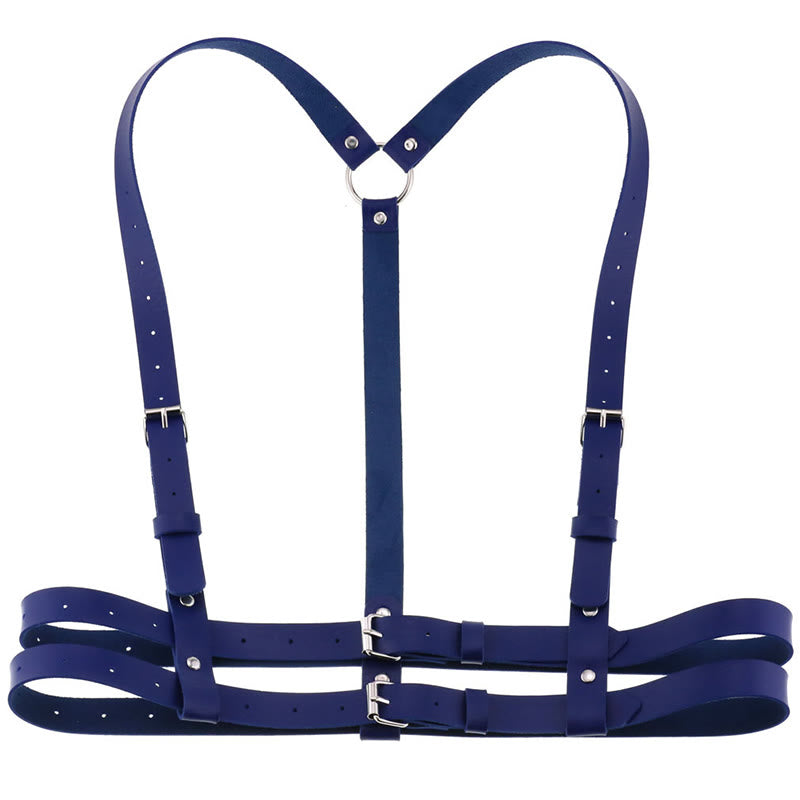 Ceinture corset à sangle punk Ceinture à chaîne en cuir pour femme