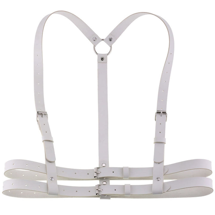 Ceinture corset à sangle punk Ceinture à chaîne en cuir pour femme