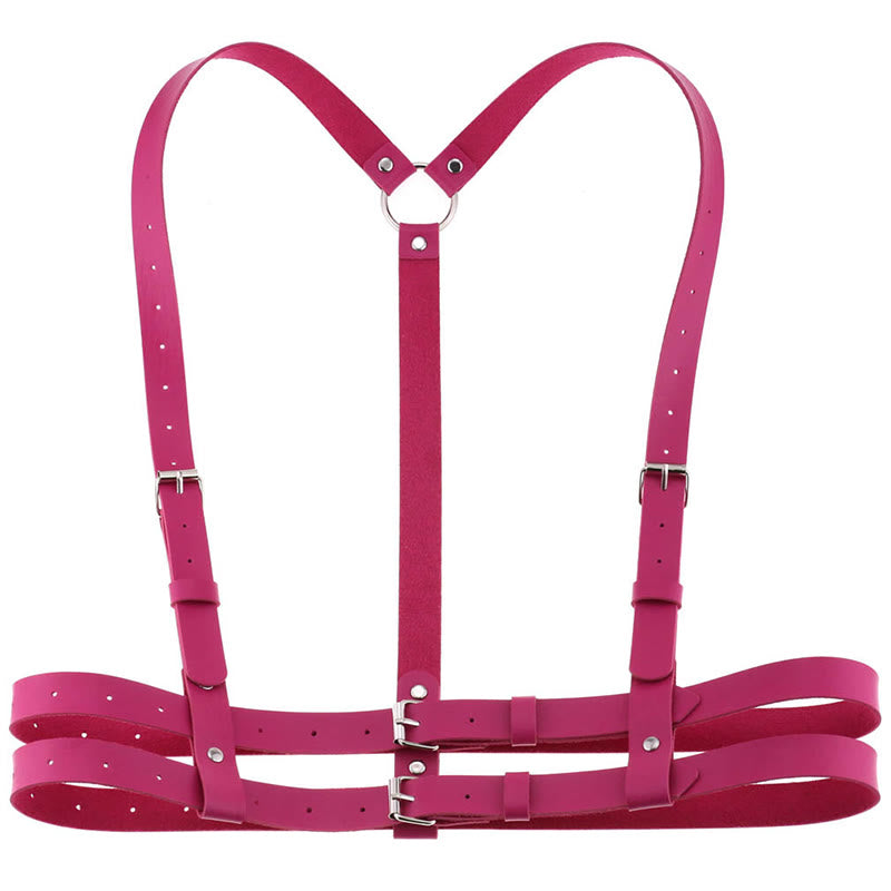 Ceinture corset à sangle punk Ceinture à chaîne en cuir pour femme