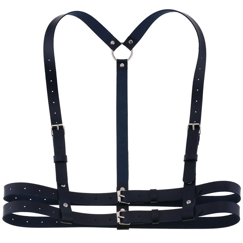 Ceinture corset à sangle punk Ceinture à chaîne en cuir pour femme