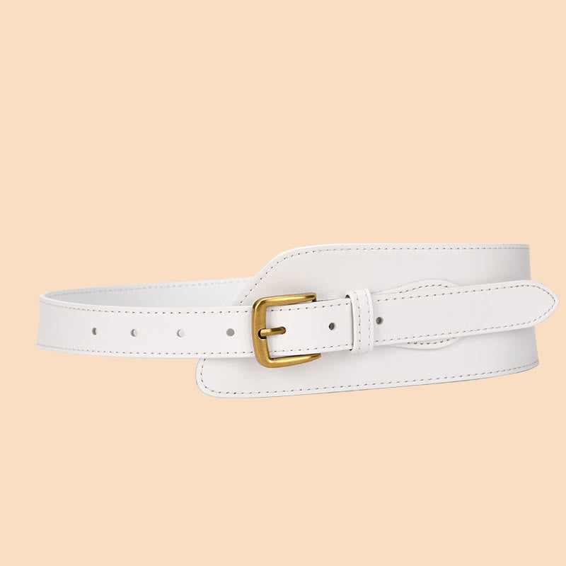 Ceinture corset en cuir véritable pour femme