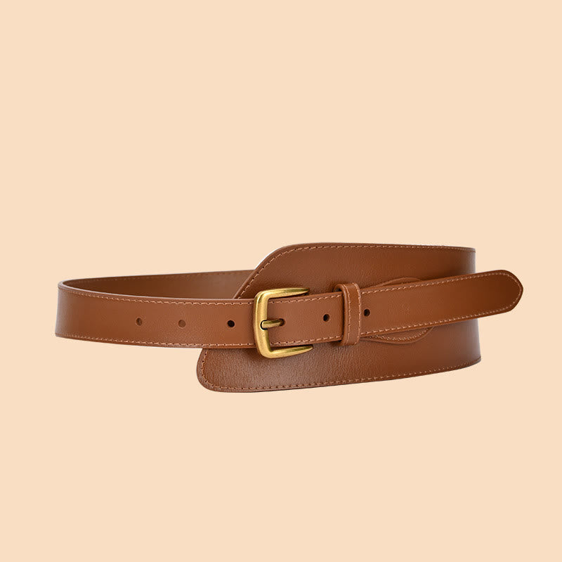 Ceinture corset en cuir véritable pour femme