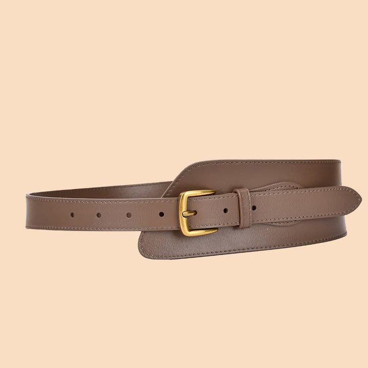 Ceinture corset en cuir véritable pour femme