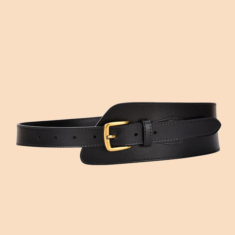Ceinture corset en cuir véritable pour femme
