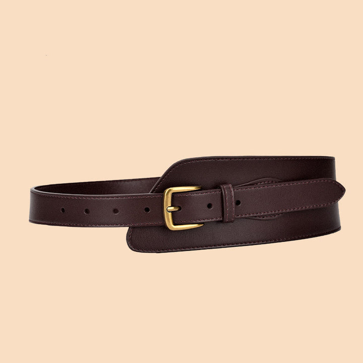 Ceinture corset en cuir véritable pour femme