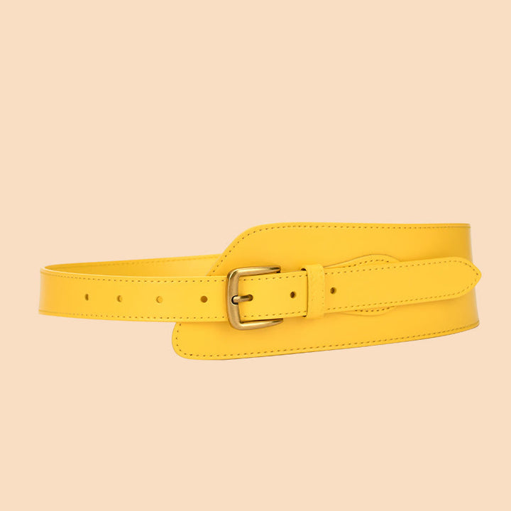 Ceinture corset en cuir véritable pour femme