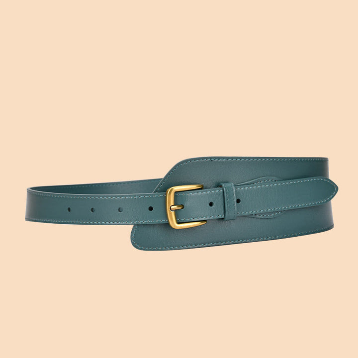 Ceinture corset en cuir véritable pour femme