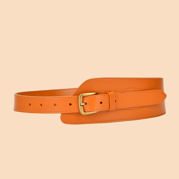 Ceinture corset en cuir véritable pour femme