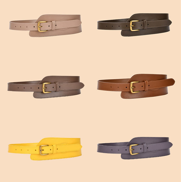 Ceinture corset en cuir véritable pour femme