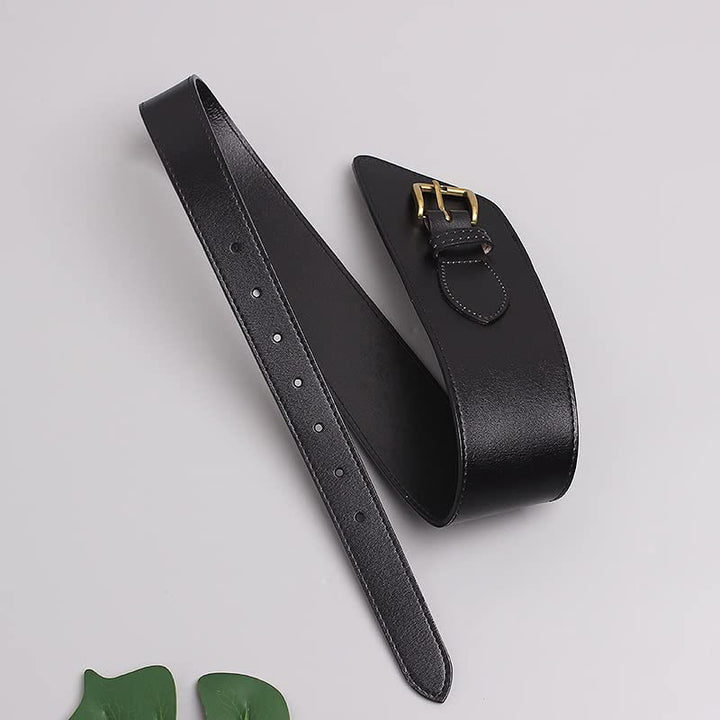 Ceinture corset en cuir véritable pour femme