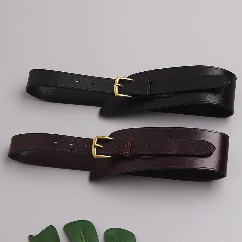 Ceinture corset en cuir véritable pour femme