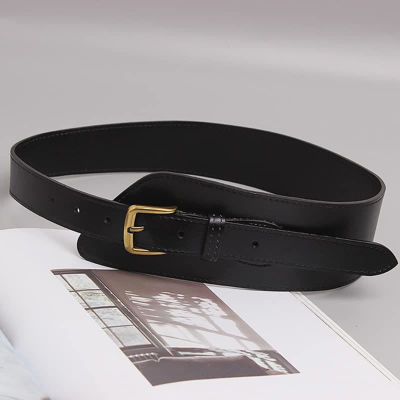 Ceinture corset en cuir véritable pour femme