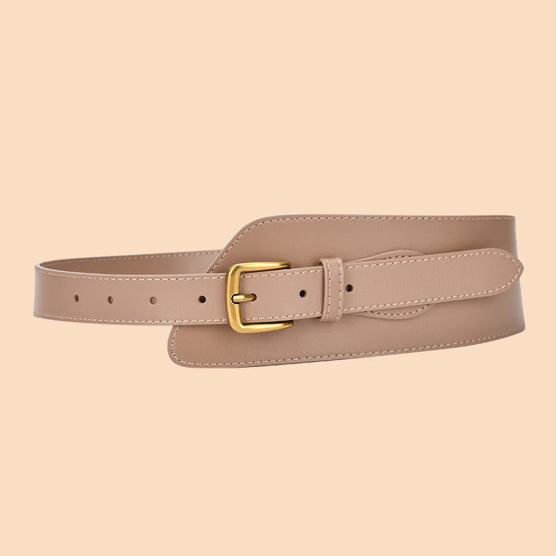 Ceinture corset en cuir véritable pour femme