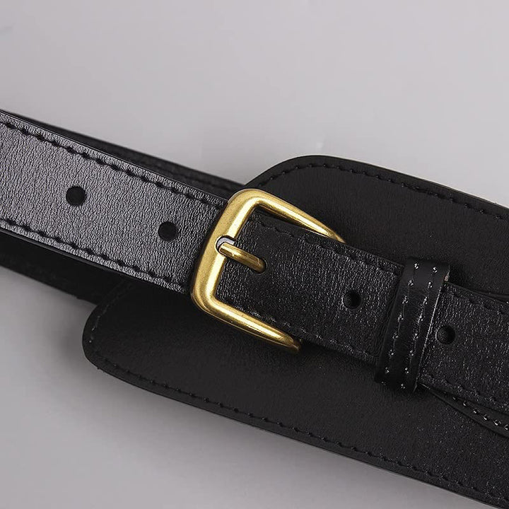 Ceinture corset en cuir véritable pour femme