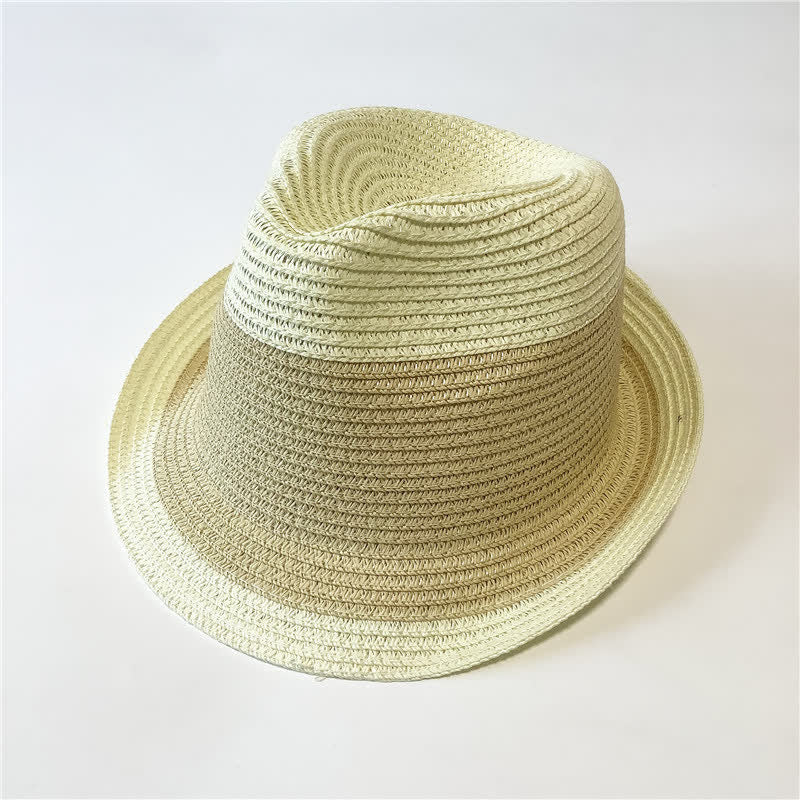 Chapeau Fedora en paille aux couleurs assorties pour l'été