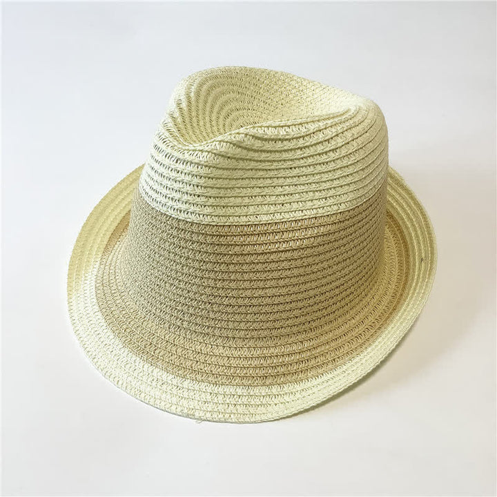 Chapeau Fedora en paille aux couleurs assorties pour l'été