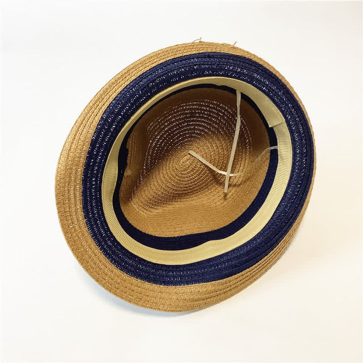 Chapeau Fedora en paille aux couleurs assorties pour l'été