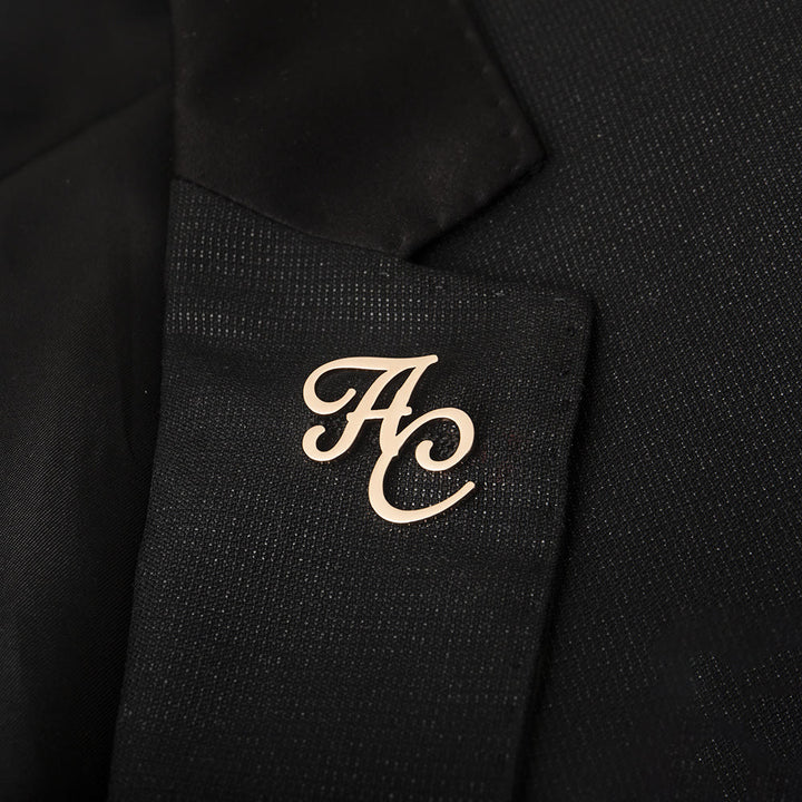 Broche avec lettres initiales personnalisées Accessoires en acier inoxydable