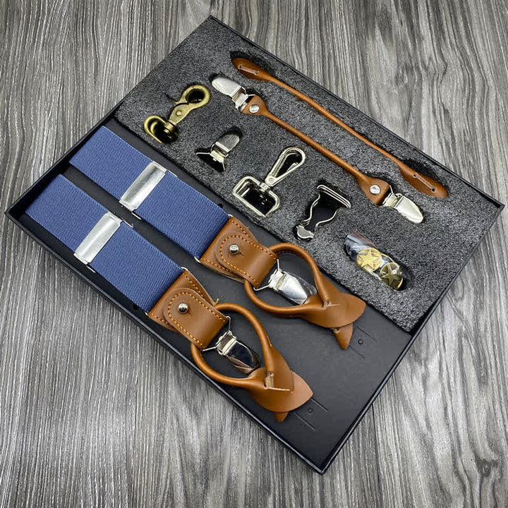 Ensemble de 8 bretelles réglables à boucle combinable de couleur unie