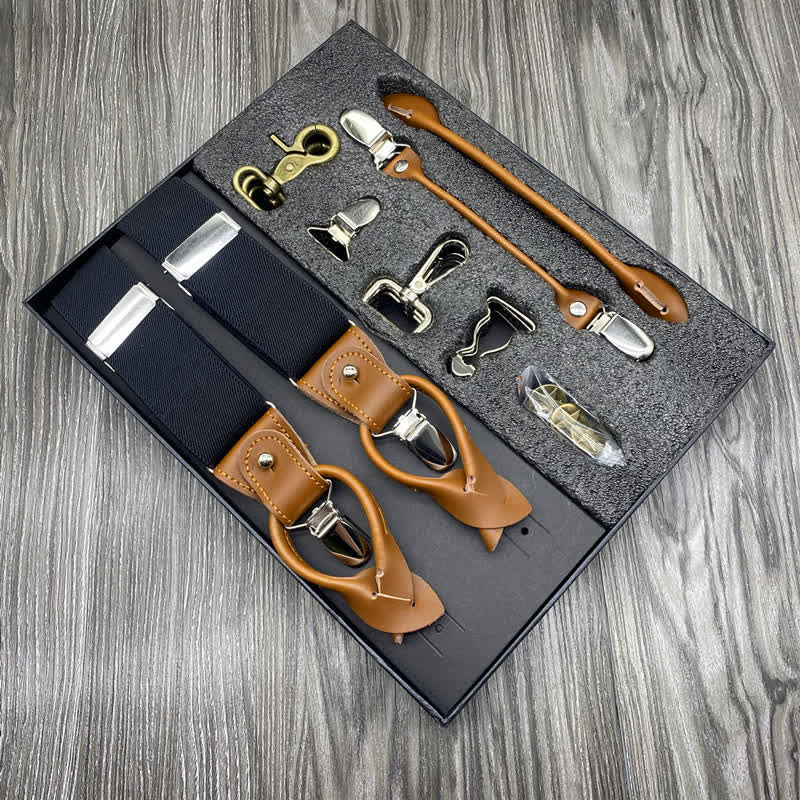 Ensemble de 8 bretelles réglables à boucle combinable de couleur unie