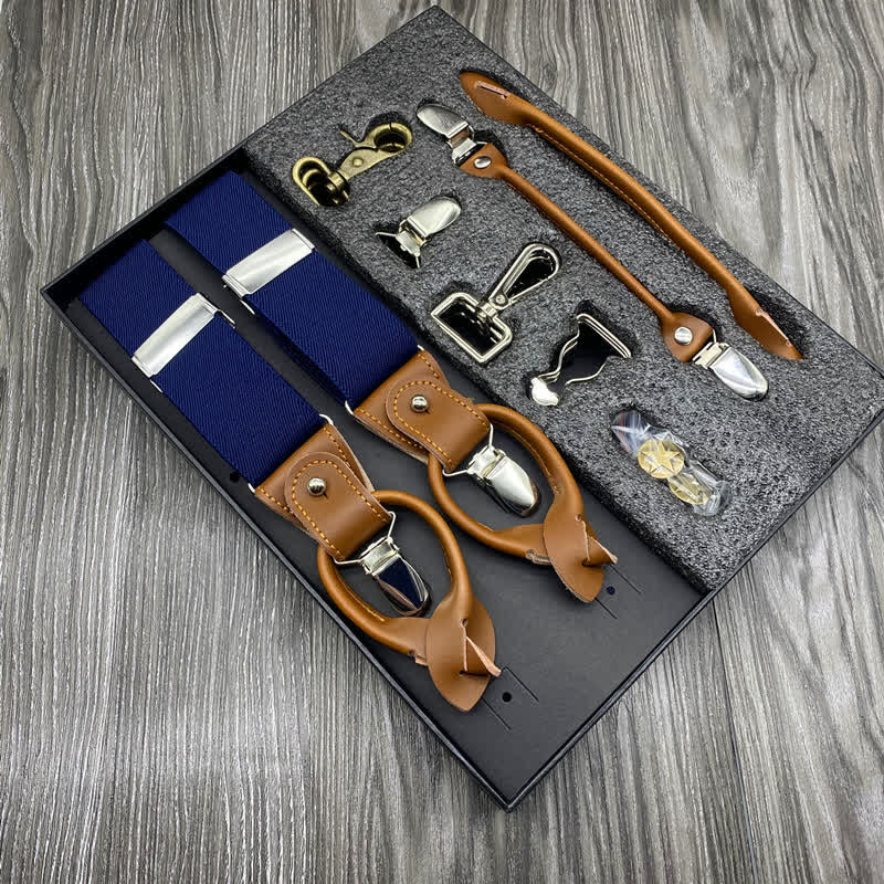 Ensemble de 8 bretelles réglables à boucle combinable de couleur unie