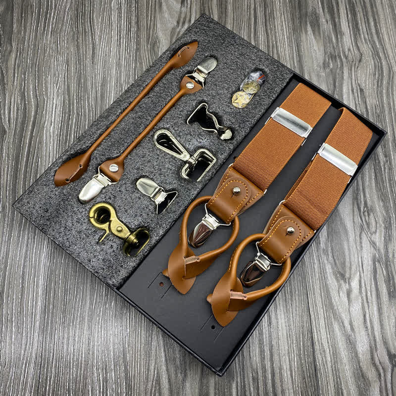 Ensemble de 8 bretelles réglables à boucle combinable de couleur unie