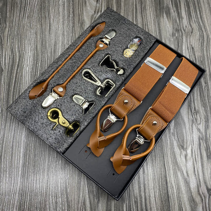 Ensemble de 8 bretelles réglables à boucle combinable de couleur unie