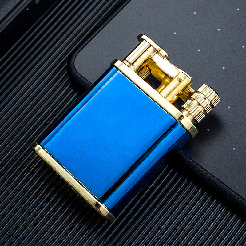 Briquet à kérosène rechargeable 2 en 1 à bras élévateur de style antique avec allumette permanente