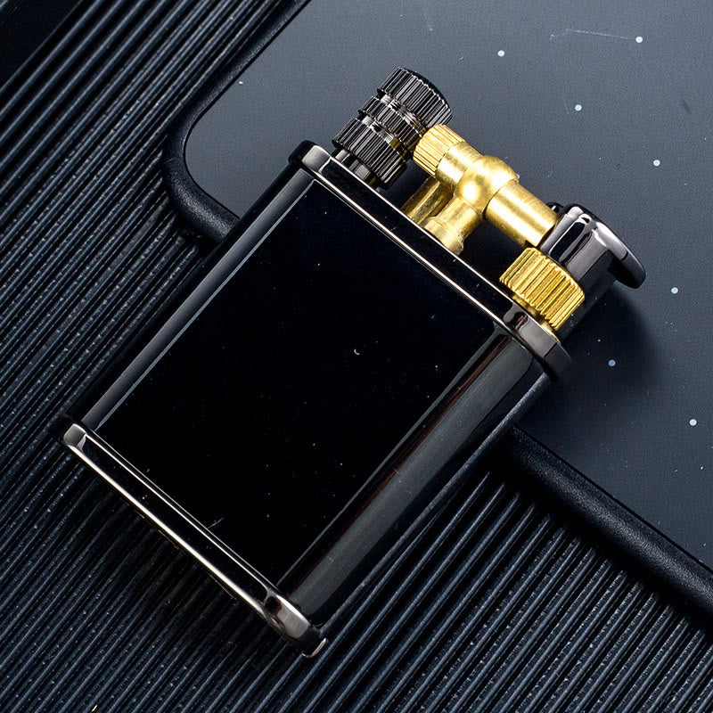 Briquet à kérosène rechargeable 2 en 1 à bras élévateur de style antique avec allumette permanente