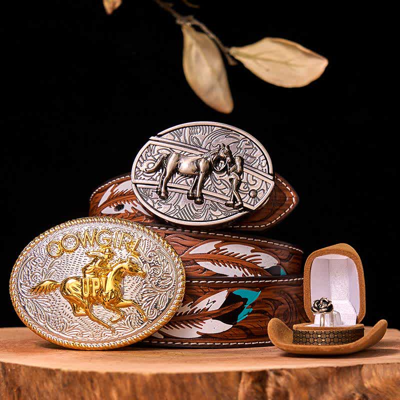 Ensemble de boucles de ceinture à couteau caché style cowgirl western à faire soi-même, avec anneau torsadé en forme de rose