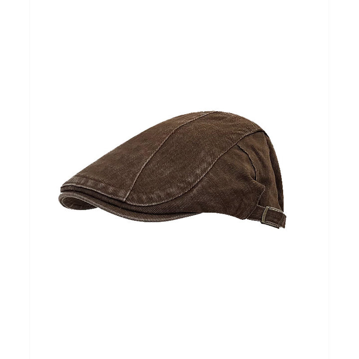 Casquette béret en coton délavé style gavroche rétro américain