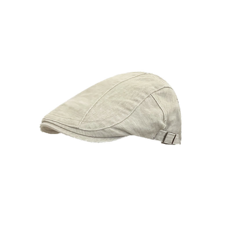 Casquette béret en coton délavé style gavroche rétro américain