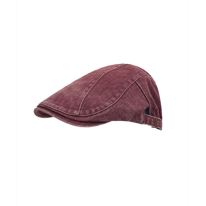 Casquette béret en coton délavé style gavroche rétro américain