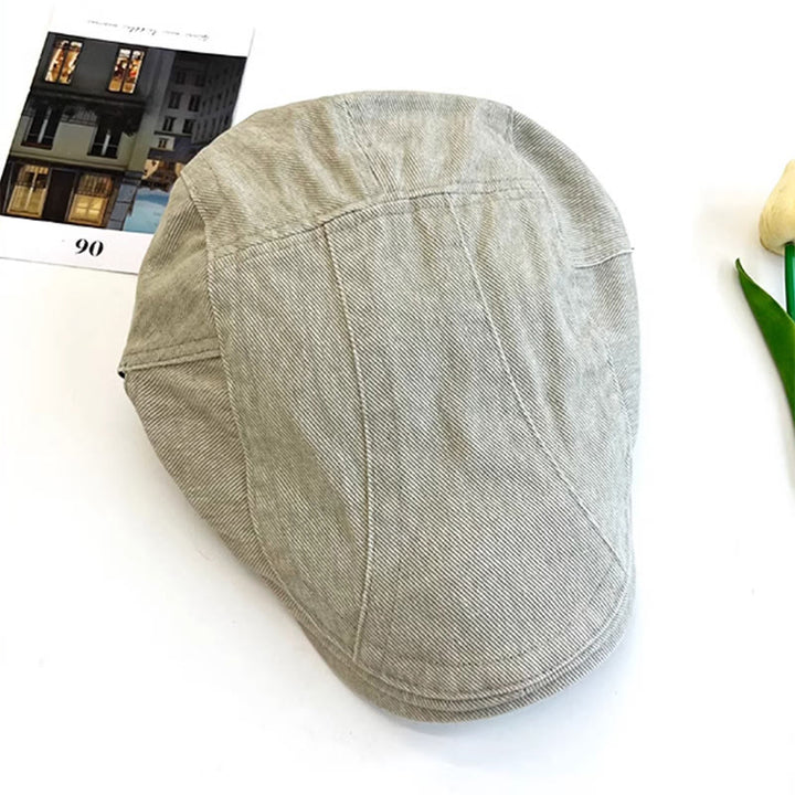 Casquette béret en coton délavé style gavroche rétro américain