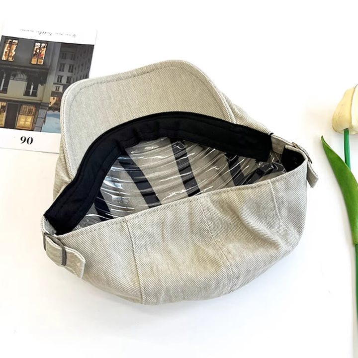 Casquette béret en coton délavé style gavroche rétro américain