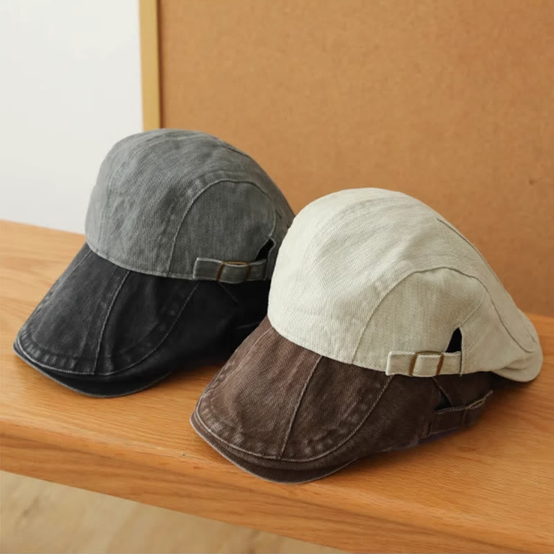 Casquette plate en denim tendance pour gavroche