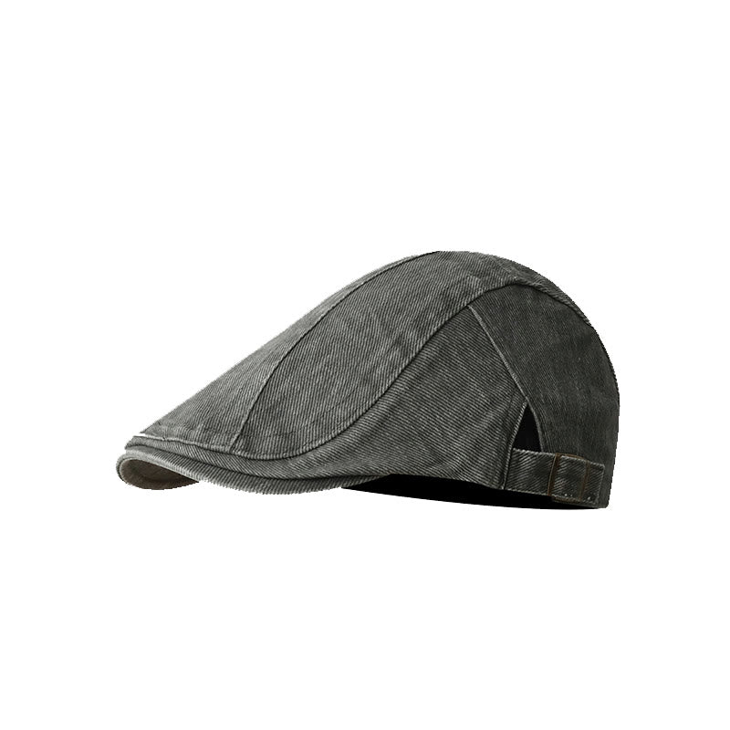 Casquette plate en denim tendance pour gavroche