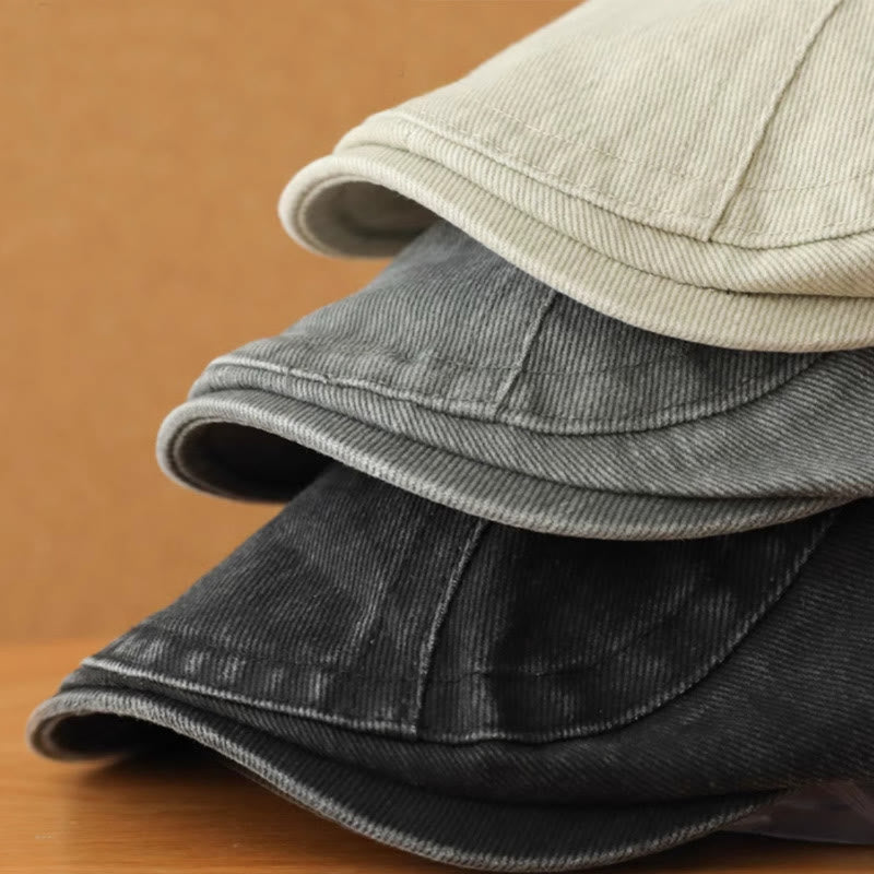 Casquette plate en denim tendance pour gavroche