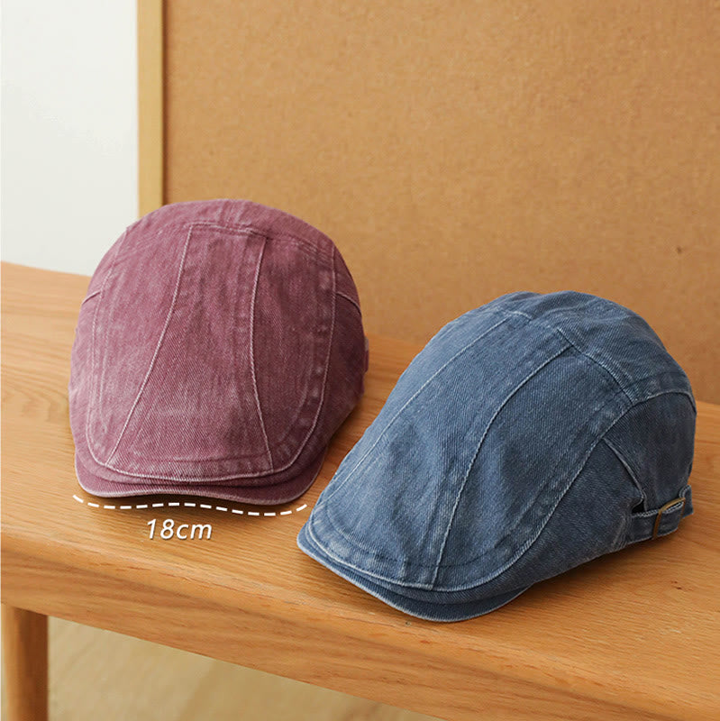 Casquette plate en denim tendance pour gavroche
