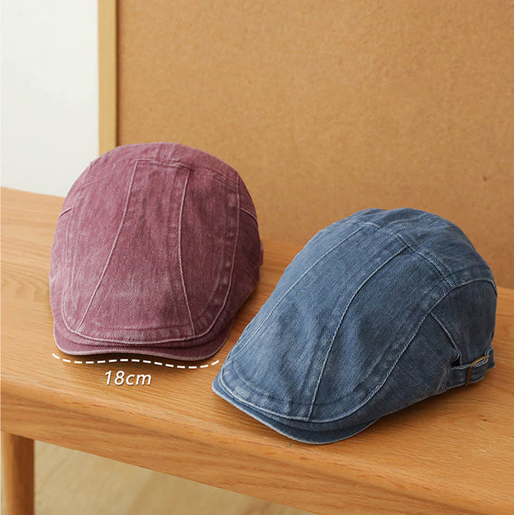 Casquette plate en denim tendance pour gavroche