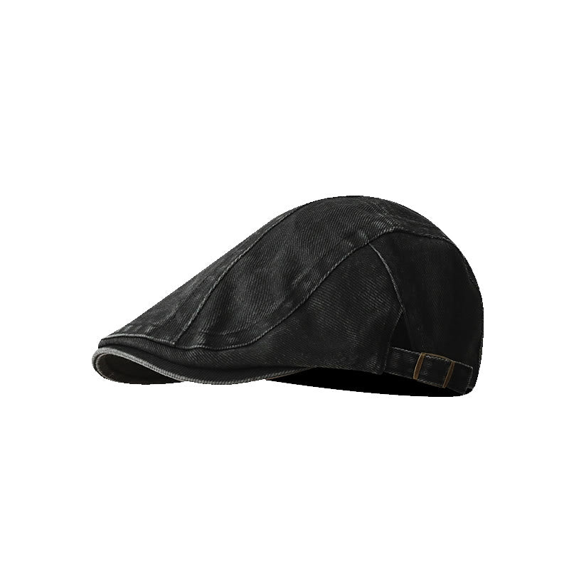 Casquette plate en denim tendance pour gavroche