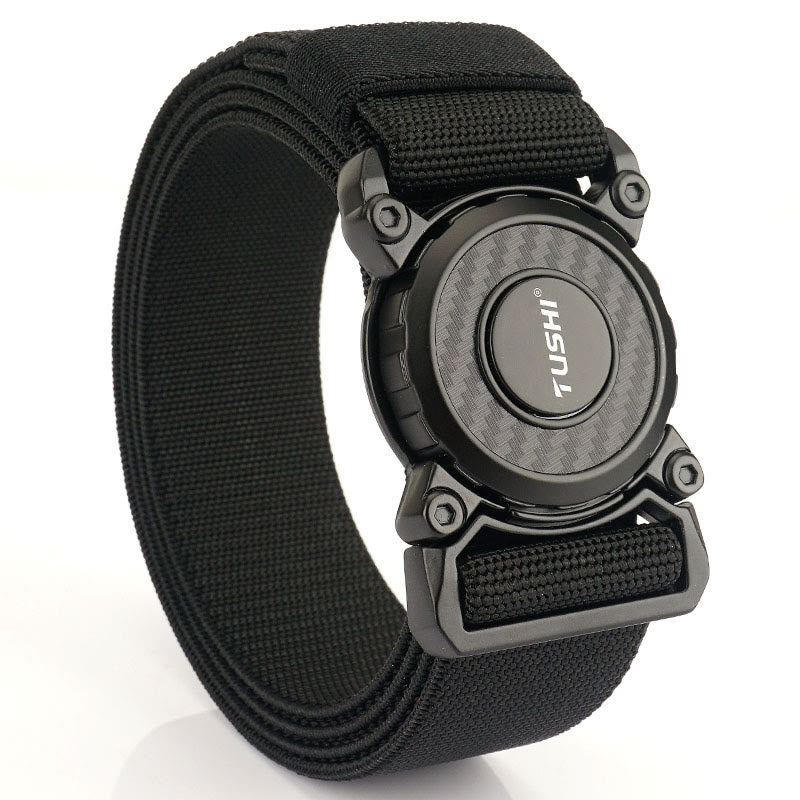 Ceinture tactique pour homme, élastique à boucle ronde et à dégagement rapide