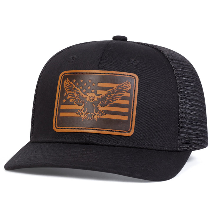 Casquette de camionneur ajustable avec drapeau Flying Eagle