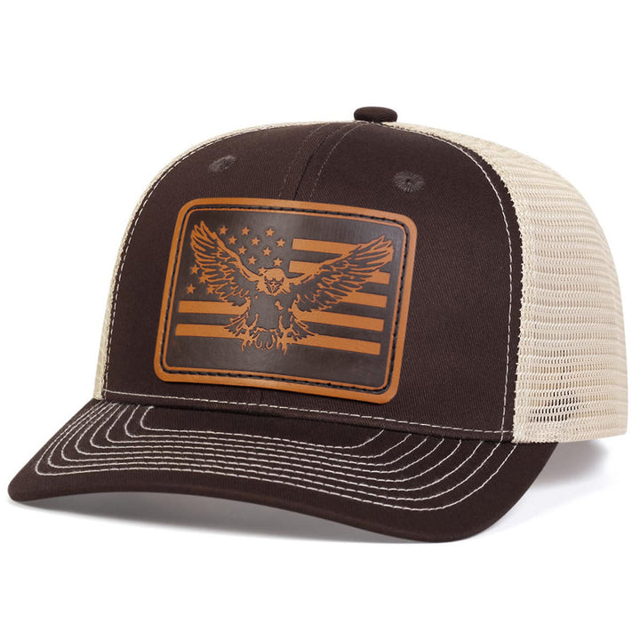 Casquette de camionneur ajustable avec drapeau Flying Eagle