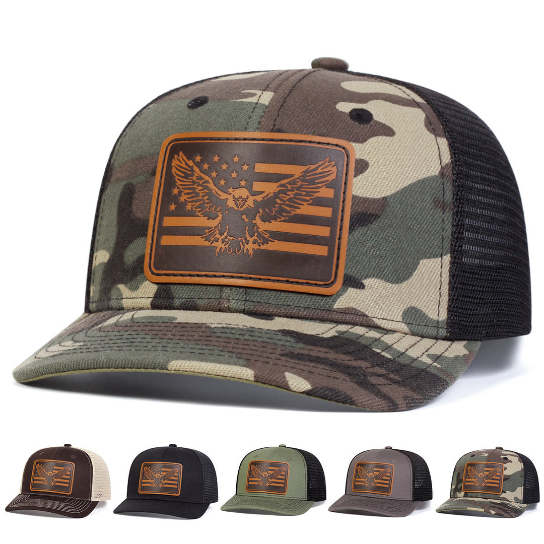 Casquette de camionneur ajustable avec drapeau Flying Eagle