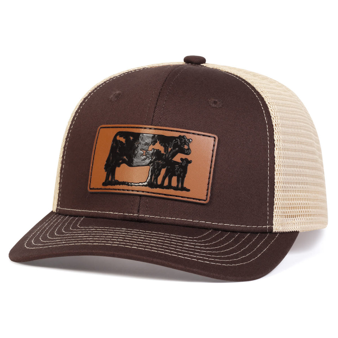 Casquette de camionneur ajustable « Taureau mène le veau »