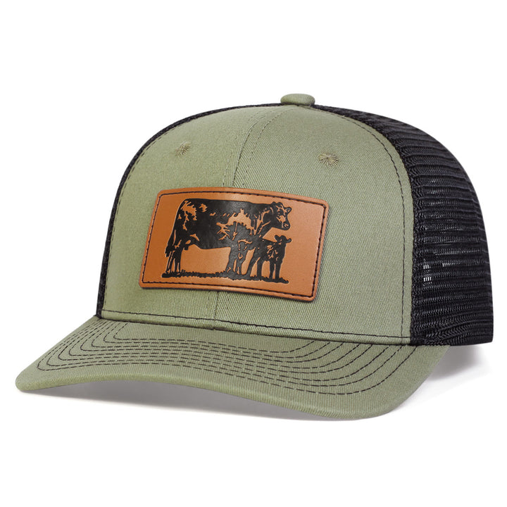 Casquette de camionneur ajustable « Taureau mène le veau »