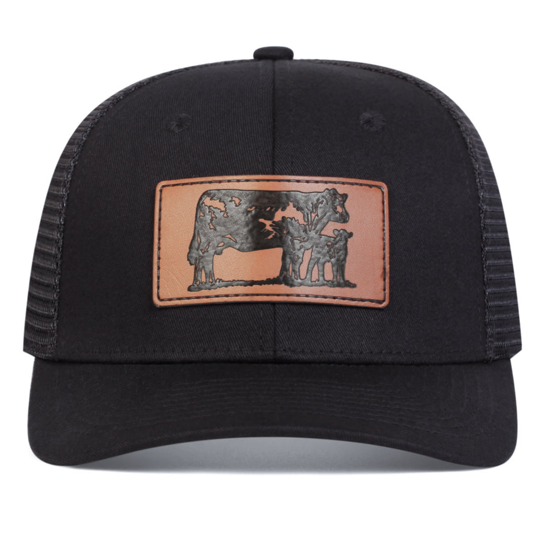 Casquette de camionneur ajustable « Taureau mène le veau »